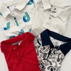 Adidas Kids Golf Polo Shirts - Small